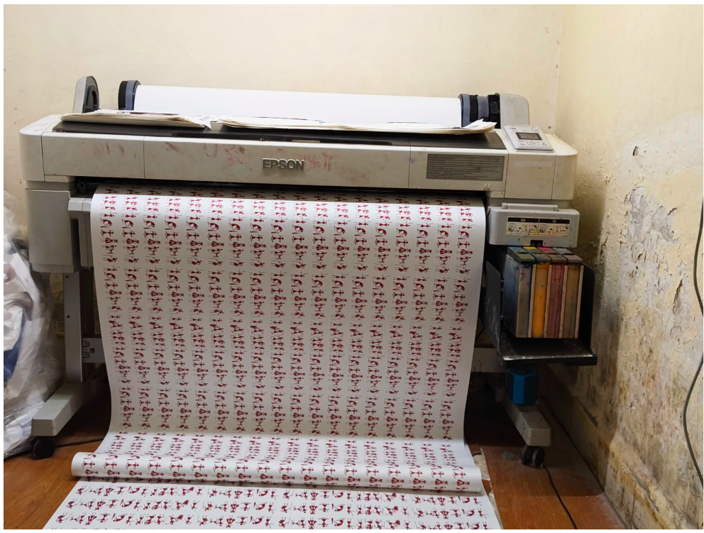 Customer sublimation printer producing transfer prints with DSSNext inks and paper